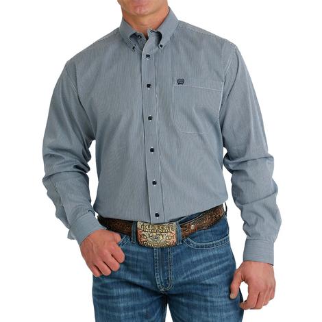 Cinch Men's 3XL Blue Long Sleeve Button-Down Shirt