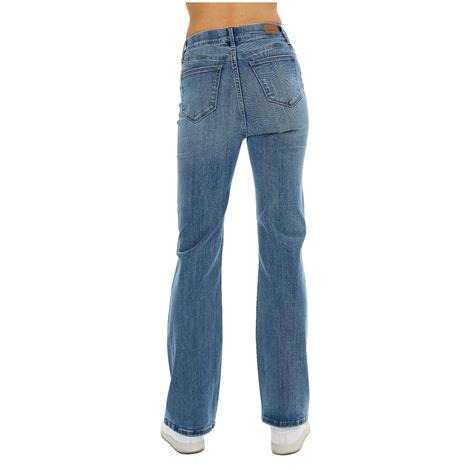Judy Blue High Rise Elastic Pull On Women's Plus Slim Bootcut Jeans