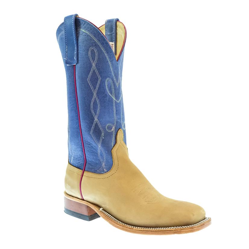  Anderson Bean Blue Sinsation Tan Crazy Horse Women's Boots