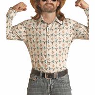 Rock and Roll Cowboy Dale Brisby Skull Print Long Sleeve Men's Shirt