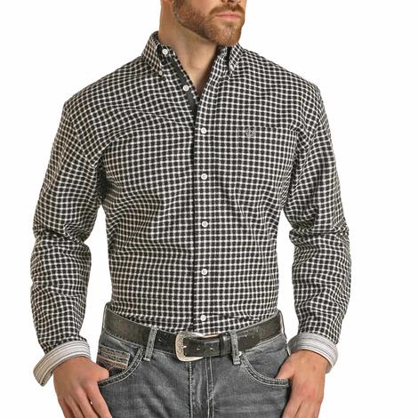Panhandle Ombre Dobby Check Long Sleeve Men's Shirt