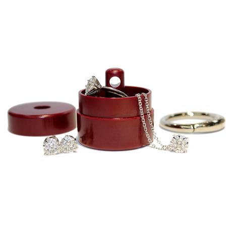 Lion Latch Maroon Jewelry/Pill Tote