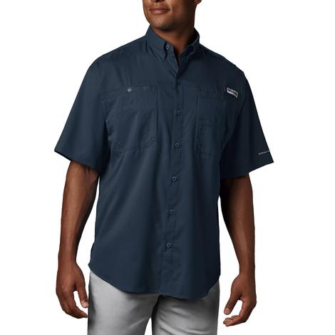 Columbia Tamiami II Collegiate Navy Short Sleeve Men's Shirt 
