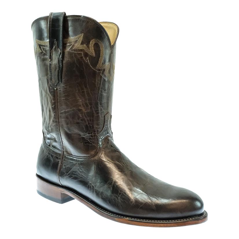  Lucchese Sunset Roper Chocolate Burnished Mad Dog Men's Boot