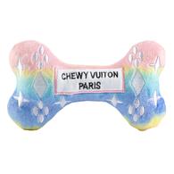Haute Diggity Dog Large Pink Ombre Chewy Vuiton Bone Squeaker Dog Toy