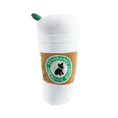 Haute Diggity Dog Large Starbarks Coffee Cup With Lid Squeaker Dog Toy