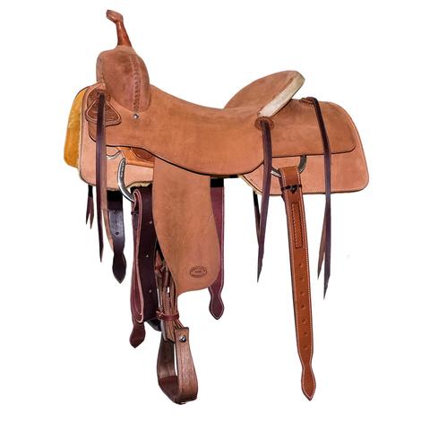 STT Full Roughout with Rawhide Cantle Cutting Saddle - 8