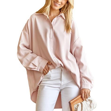 Andree By Unit Blush Poly Long Sleeve Women's Blouse
