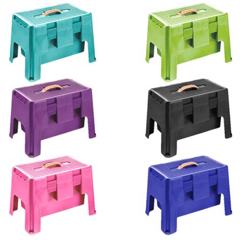 Grooming Stool with Flip-top Tool Box and Storage Compartment - Asst Colors