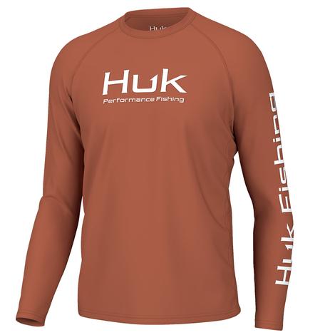 Huk Baked Clay Vented Pursuit Long Sleeve Men's Shirt 