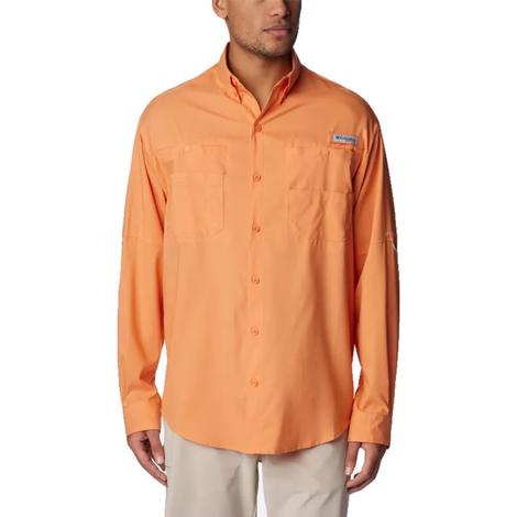 Columbia Tamiami II Orange Reef Long Sleeve Men's Shirt 