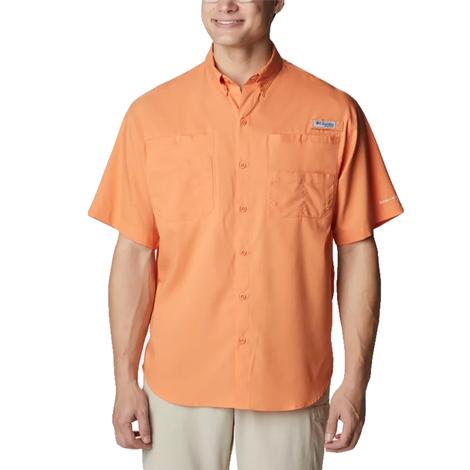 Columbia Tamiami II Orange Reef Short Sleeve Men's Shirt