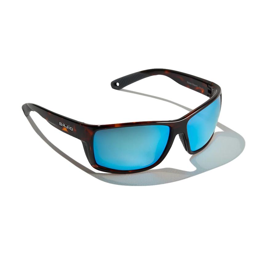  Bajio Bales Beach Brown Tortoise With Blue Lens Sunglasses