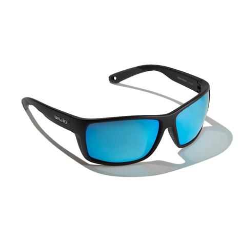 Bajio Bales Beach Matte Black with Blue Lens Sunglasses