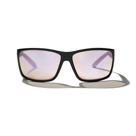 Bajio Bales Beach Matte Black with Violet Mirror Lens Sunglasses