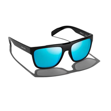 Bajio Caballo Matte Black with Blue Lens Sunglasses