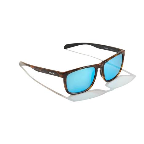 Bajio Calda Brown Tortoise Gloss with Blue Lens Sunglasses