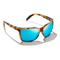 Bajio Eldora Beige Tortoise Gloss with Blue Mirror Lens Sunglasses