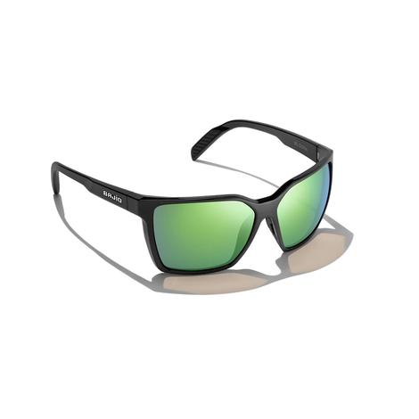 Bajio Eldora Green Mirror Glass With Black Gloss Frame Sunglasses 