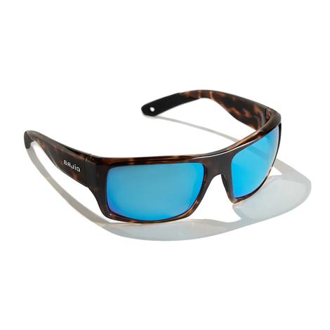Bajio Nato Brown Tortoise Gloss with Blue Lens Sunglasses