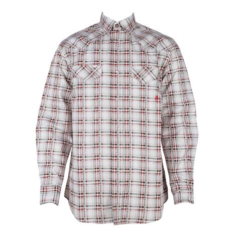 Forge Red And White Plaid FR Men's Shirt 
