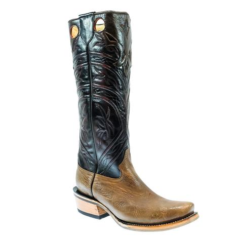 Serna Black and Ocre Tall Top Men's Boots