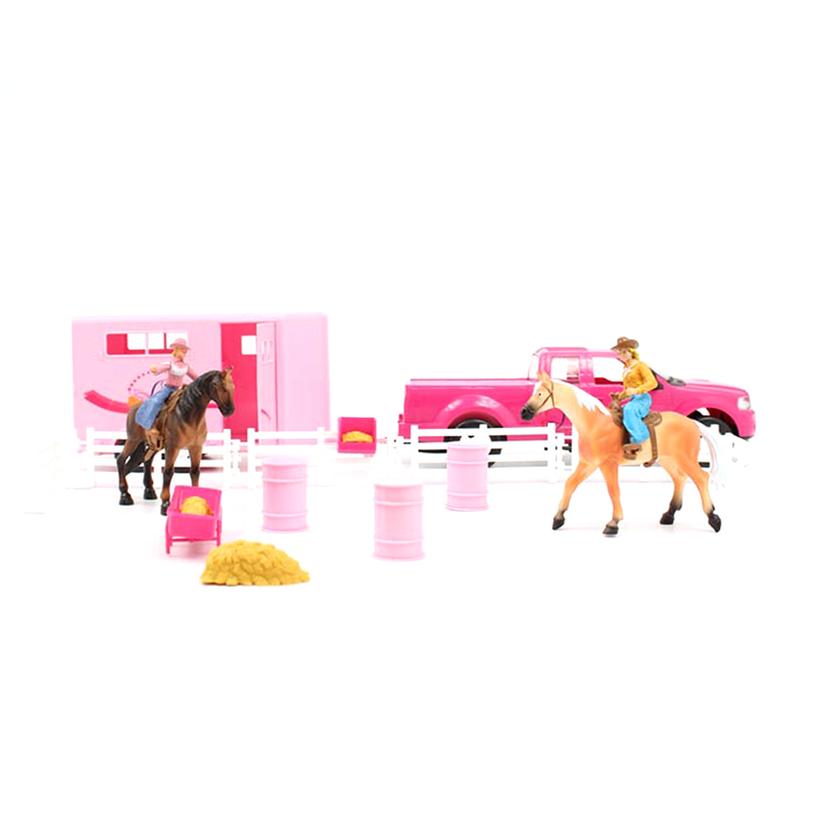  M + F Pink Truck And Trailer Combo
