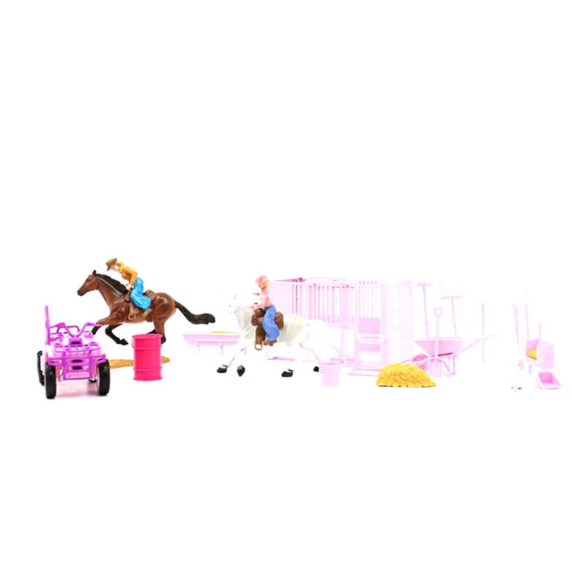  M + F Pink And Purple Bigtime Rodeo Playset