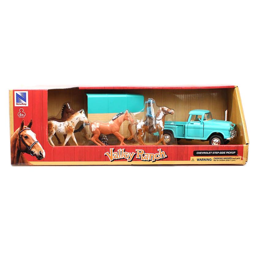  M + F Bigtime Rodeo Playset Vintage 55 Chevy Valley Ranch