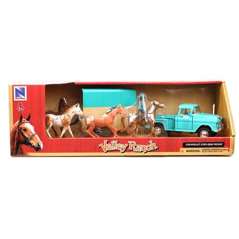 M+F BigTime Rodeo Playset Vintage 55 Chevy Valley Ranch