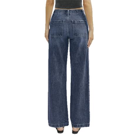 Kancan Sterling High Rise 90's Wide Leg Dark Wash Women's Jeans