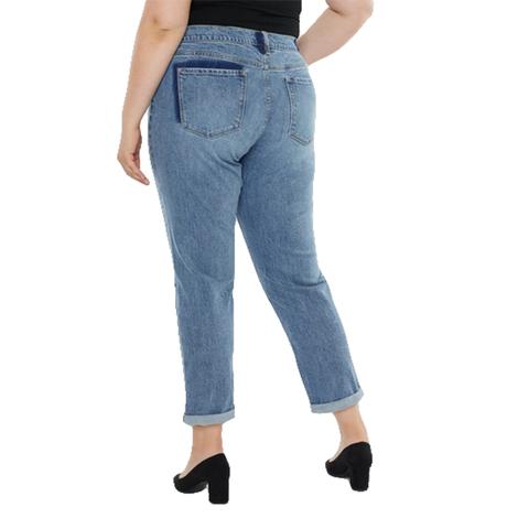 Kancan Arlene Mid Rise Slim Medium Wash Plus Size Women's Jeans
