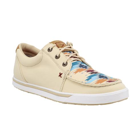 Twisted X Wheat and Aztec Toe Lace Up Women's Shoes