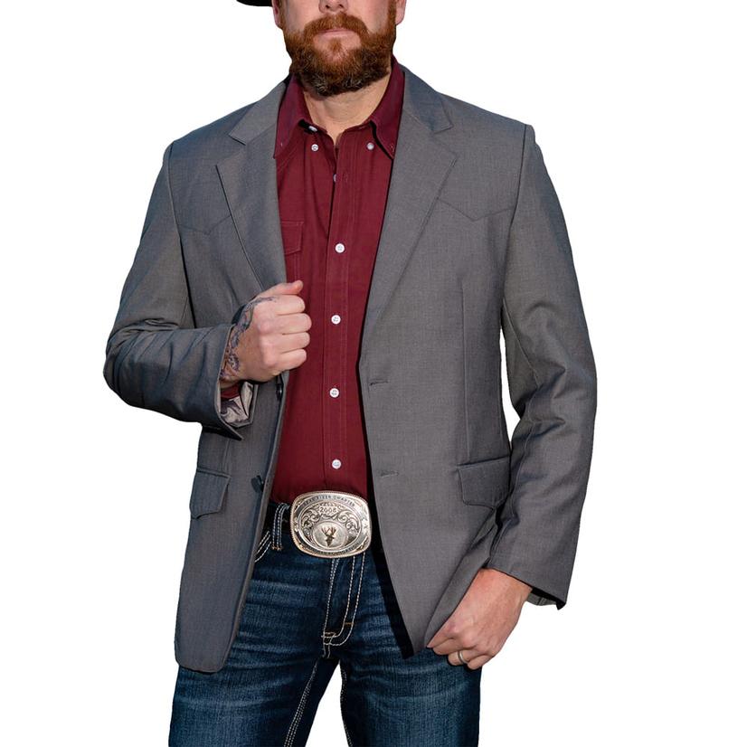  Wyoming Traders Charcoal Men's Western Tall Sport Jacket