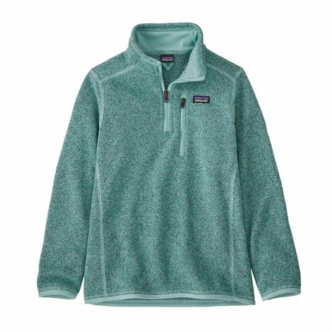 Patagonia Skiff Blue Better Sweater Quarter Zip Girl's Pullover