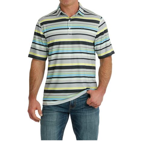 Cinch ARENAFLEX Striped Short Sleeve Men's Polo Shirt