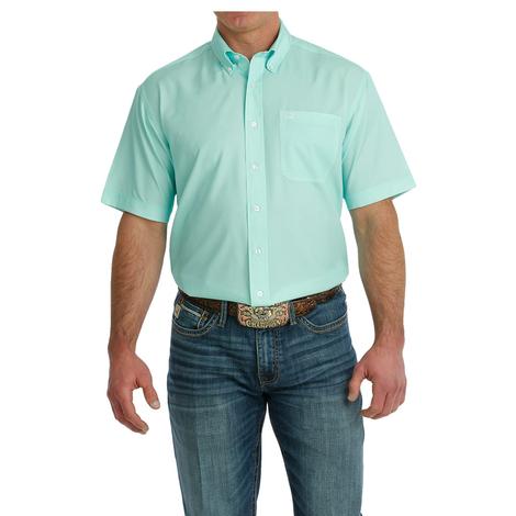 Cinch Arena Flex Blue Men's Short Sleeve Shirt