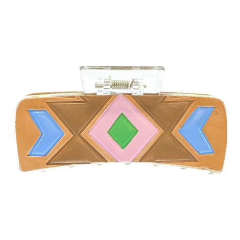 Miranda Mcintire Green, Pink, and Blue Women's Leather Hair Clip