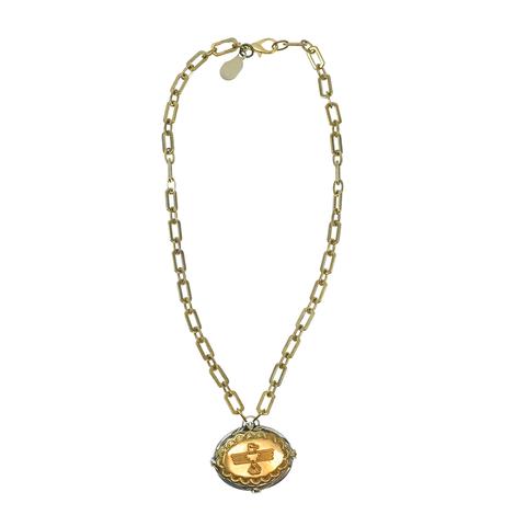 Erin Knight Designs Gold Plated Necklace With Thunderbird Pendant