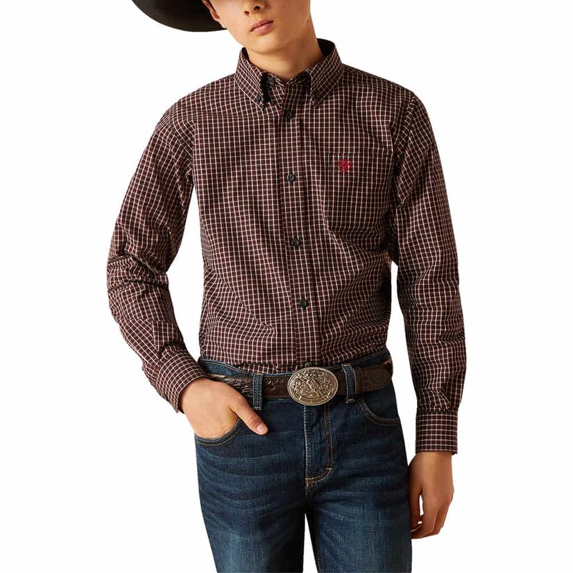  Ariat Pro Series Paddy Classic Fit Button- Down Boy's Shirt