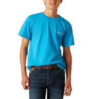 Ariat Western Wire Turquoise Boy's Tee