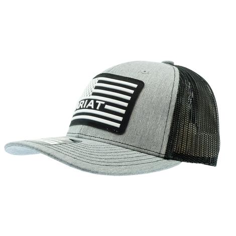 Ariat Grey and Black Flag Youth Cap
