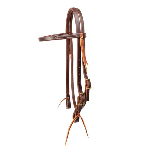 STT Browband Single Buckle Headstall Oiled Leather 5/8