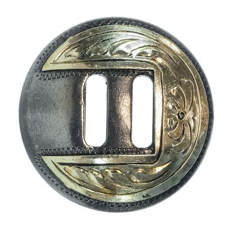 South Texas Tack Wrap Around Scroll Slotted Conchos 1.5