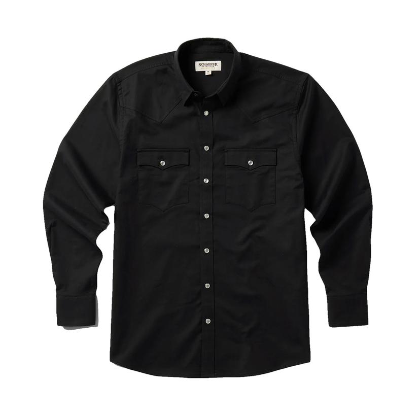 Schaefer Classic Men's Western Snap Black Long Sleeve Shirt