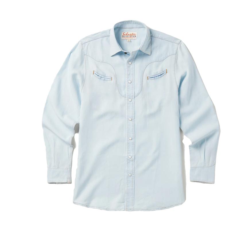  Schaeffer Outfitters Jesse Western Light Wash Long Sleeve Men's Shirt