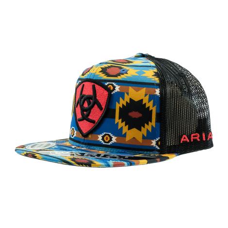 Ariat Mulitcolor Youth South West Round Patch Cap