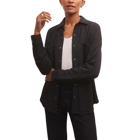 Z Supply WFH Modal Women's Black Shirt Jacket