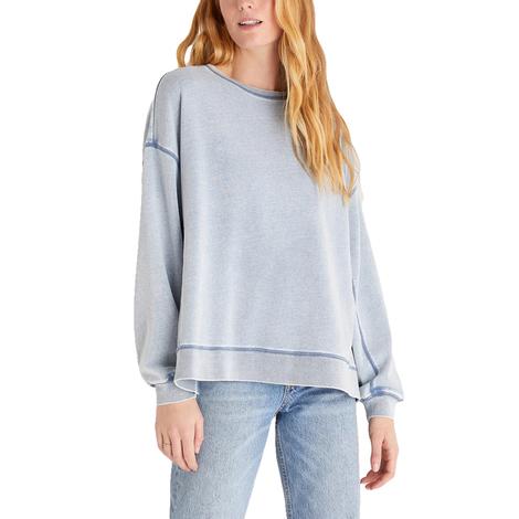 Z Supply Knit Denim Modern Weekender Women's Sweatshirt