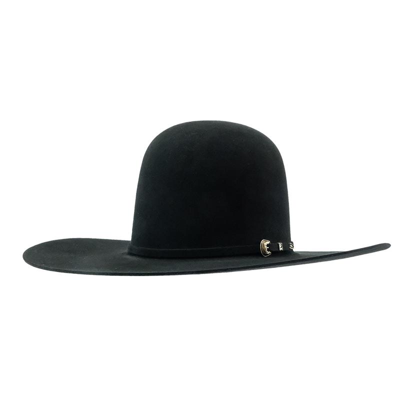  South Texas Tack 40x 4.5 Brim Open Crown Black Felt Hat
